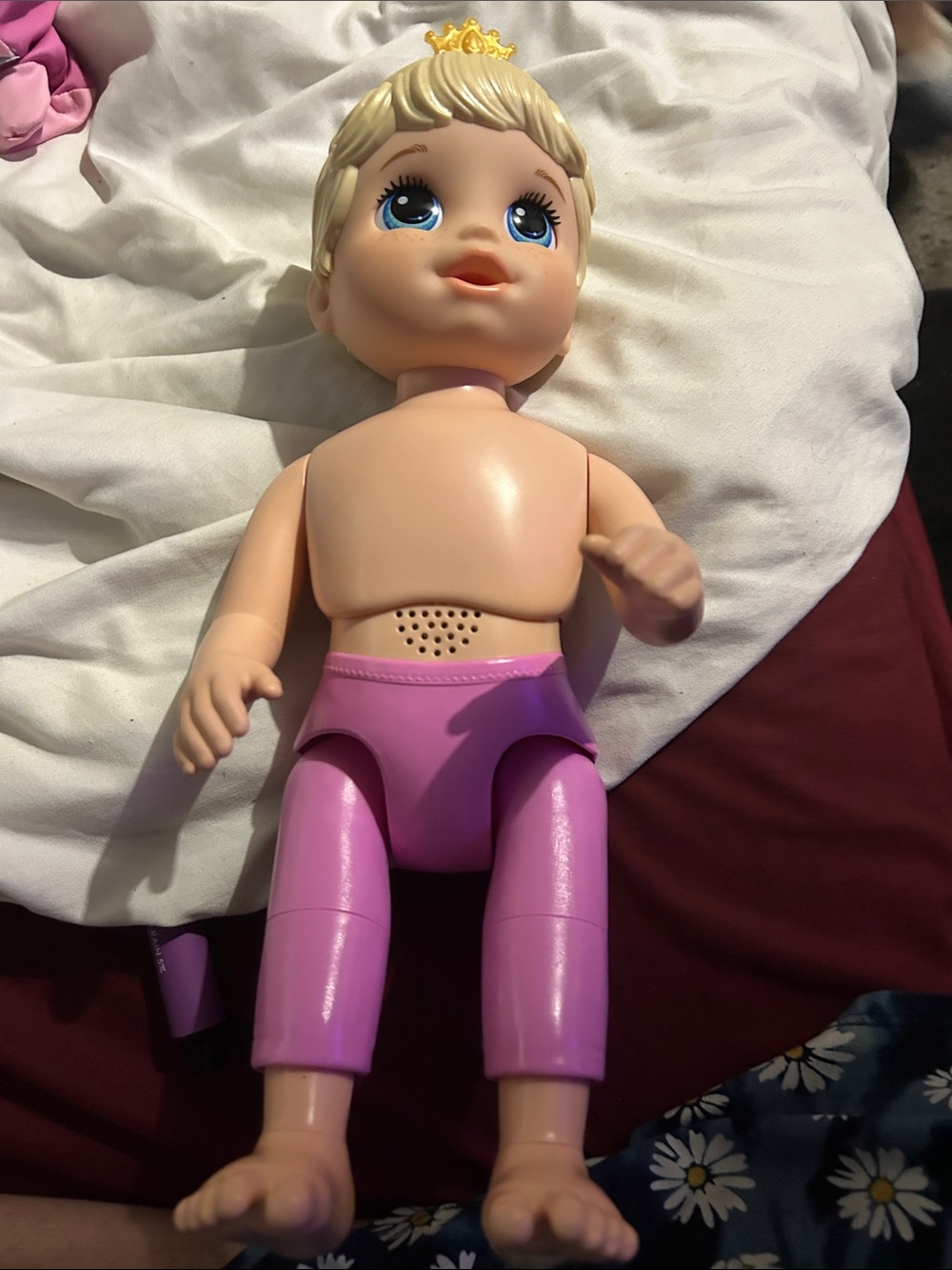 Baby Alive Doll. Interactive Pink Baby Doll with Crown - Kids Toys